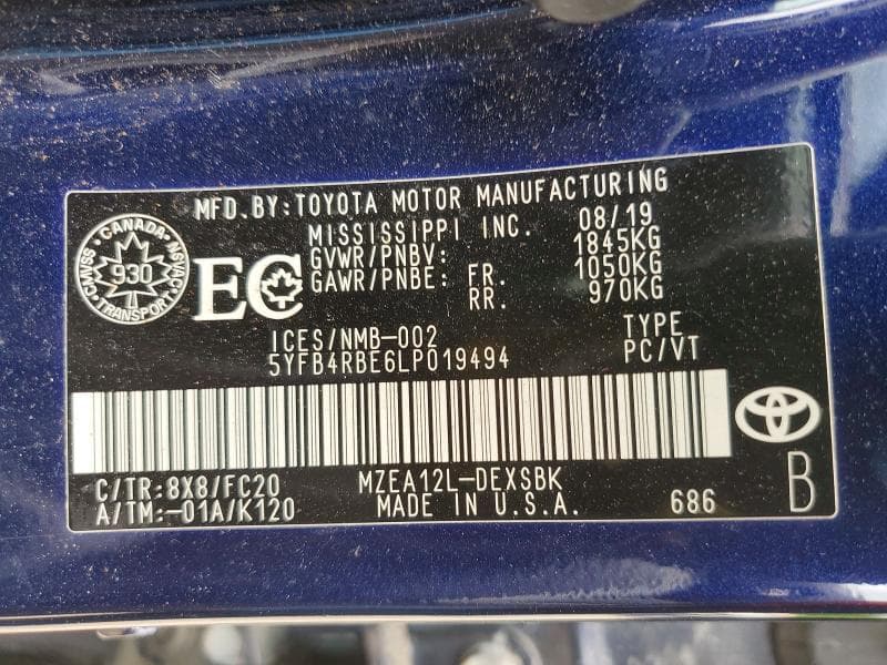 2020 TOYOTA COROLLA SE 13
