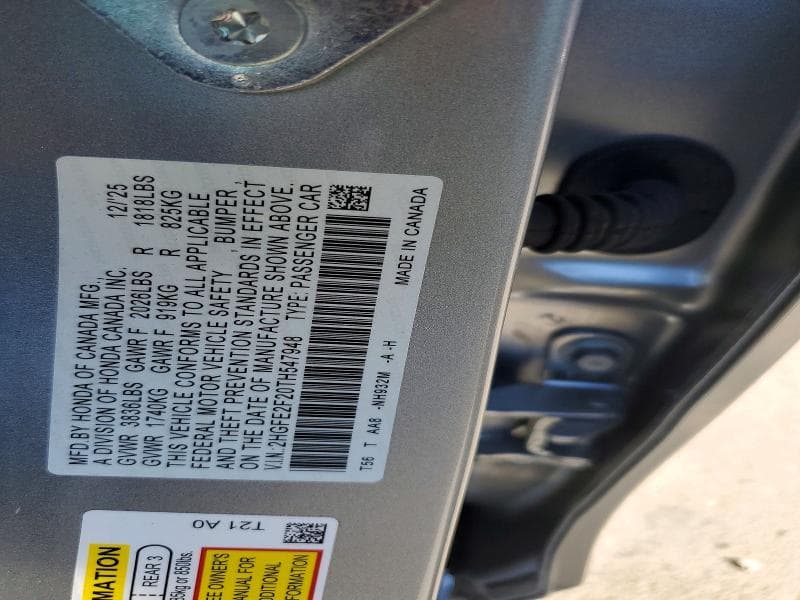2026 HONDA CIVIC LX 12