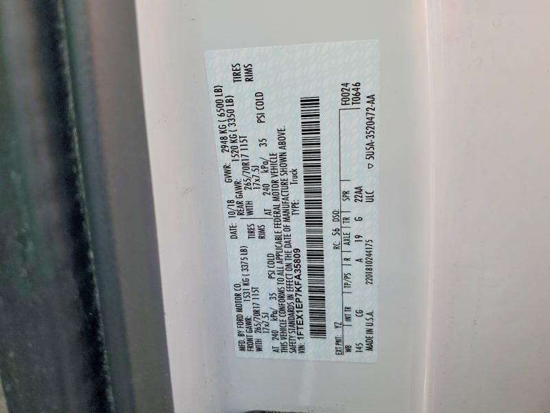 2019 FORD F150 SUPER CAB 12