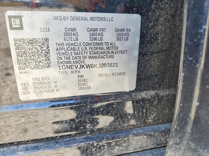 2019 CHEVROLET TRAVERSE HIGH COUNTRY 14