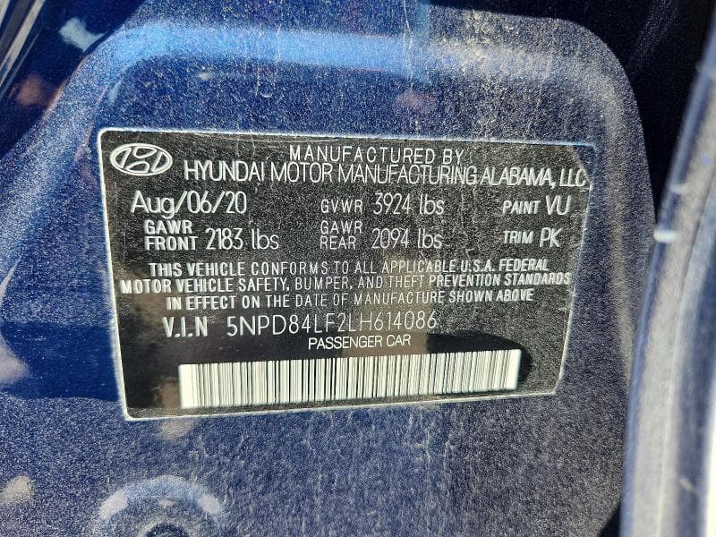 2020 HYUNDAI ELANTRA SEL 12