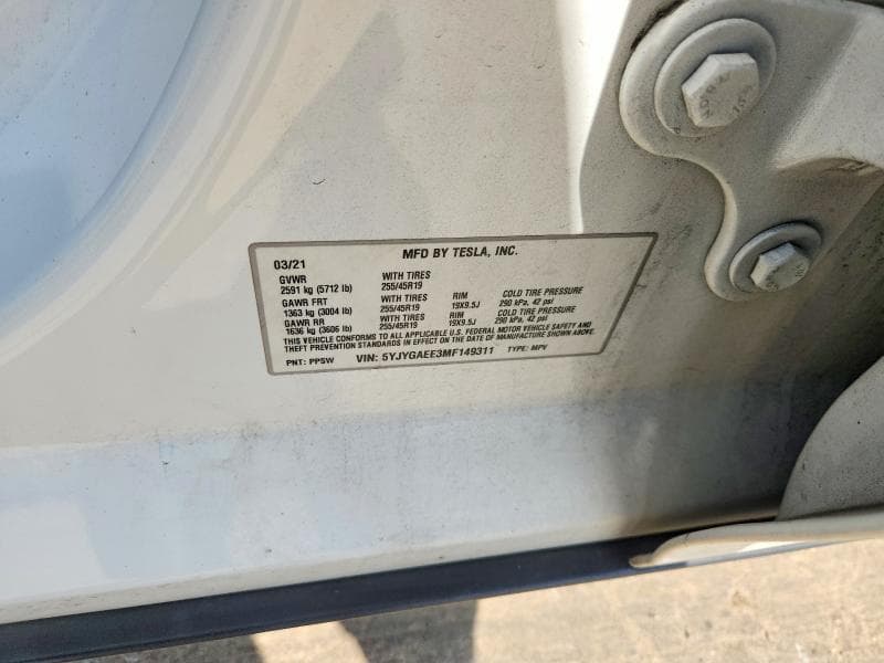 2021 TESLA MODEL Y 12