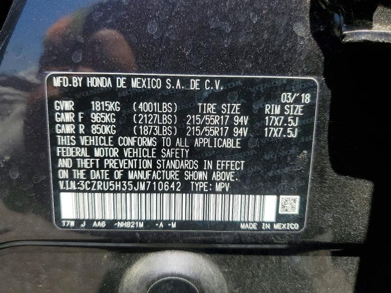 2018 HONDA HR-V LX 13