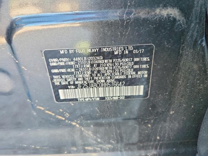 2017 SUBARU FORESTER 2.5I 14