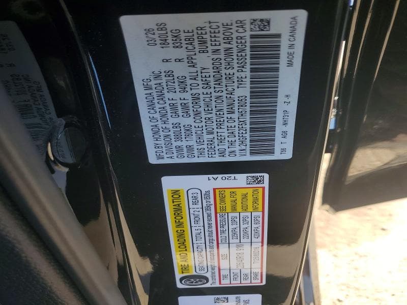2026 HONDA CIVIC SPORT 12