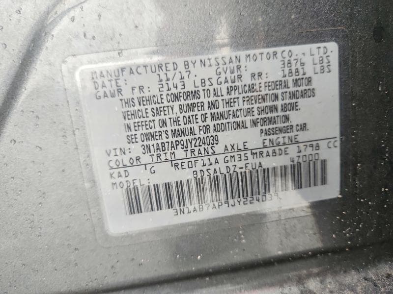 2018 NISSAN SENTRA SV 12