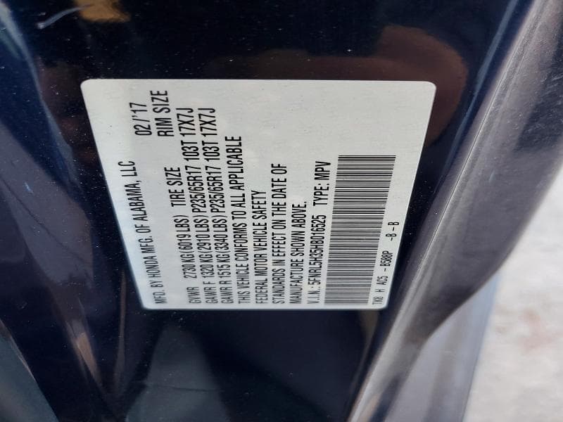 2017 HONDA ODYSSEY SE 12