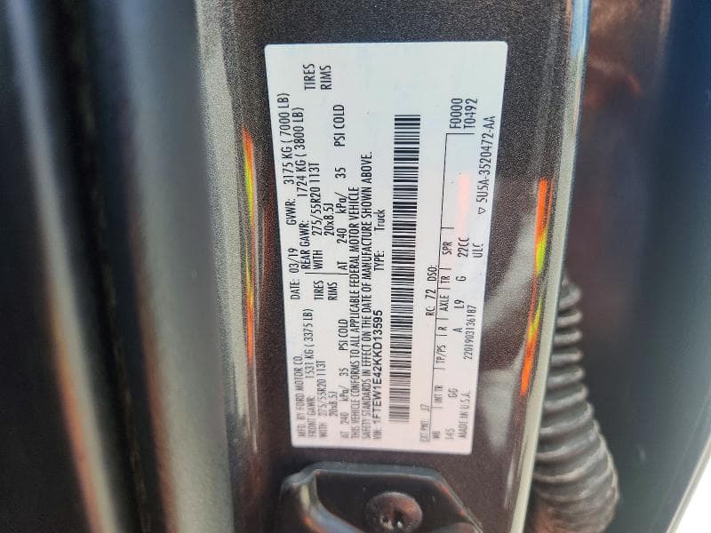 2019 FORD F150 SUPERCREW 13