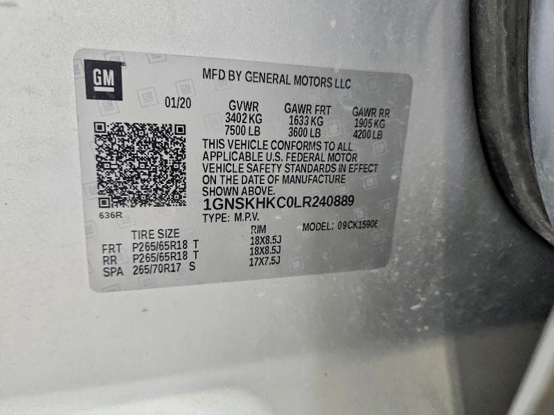 2020 CHEVROLET SUBURBAN K1500 LT 13