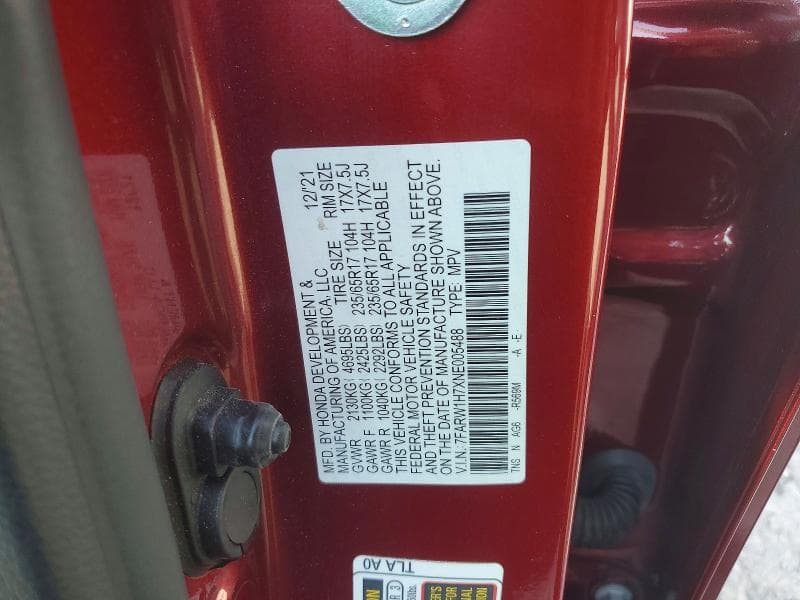 2022 HONDA CR-V SE 13
