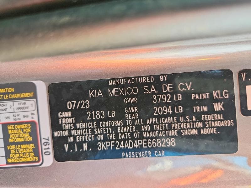 2023 KIA FORTE LXS 13