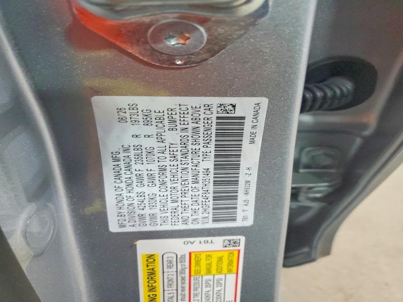 2026 HONDA CIVIC SPORT 12