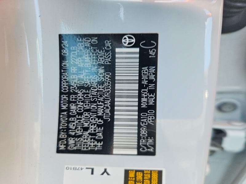 2024 TOYOTA PRIUS XLE 12