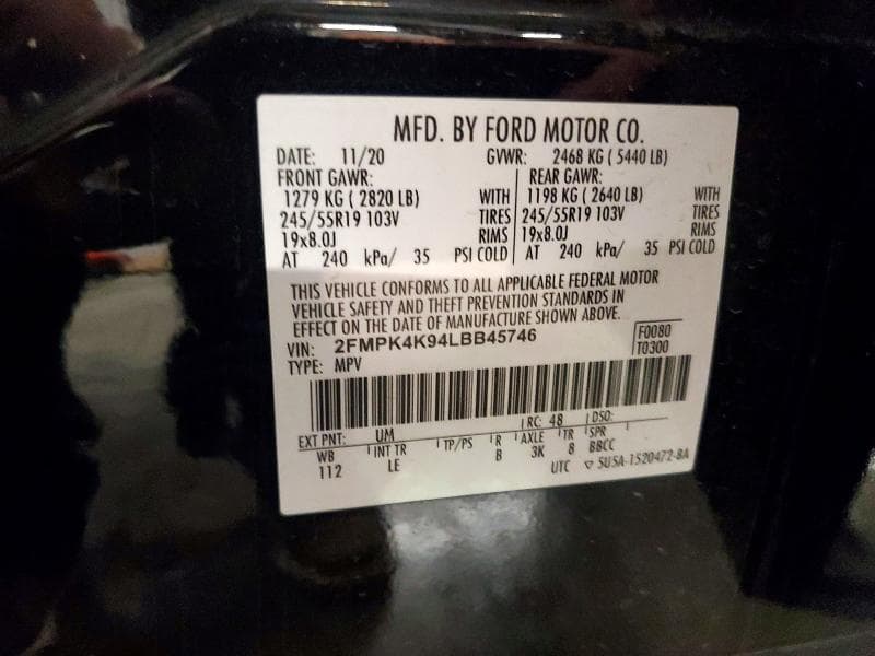 2020 FORD EDGE TITANIUM 13