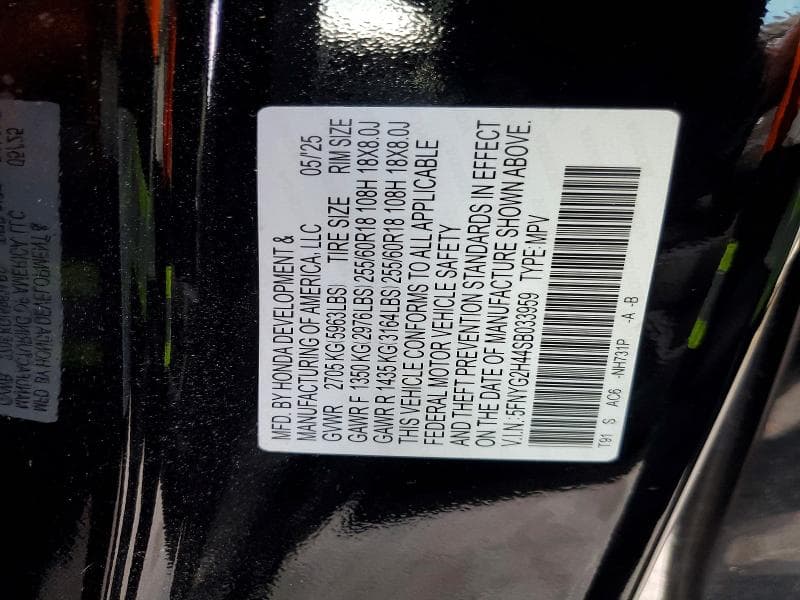 2025 HONDA PILOT EXL 13