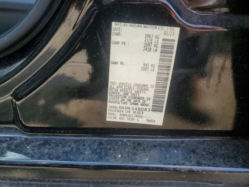 2023 NISSAN ALTIMA SV 12