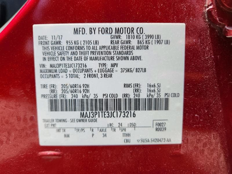 2018 FORD ECOSPORT SE 13