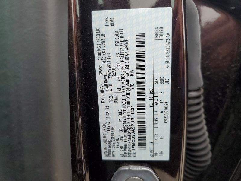 2023 FORD ESCAPE PLATINUM 14