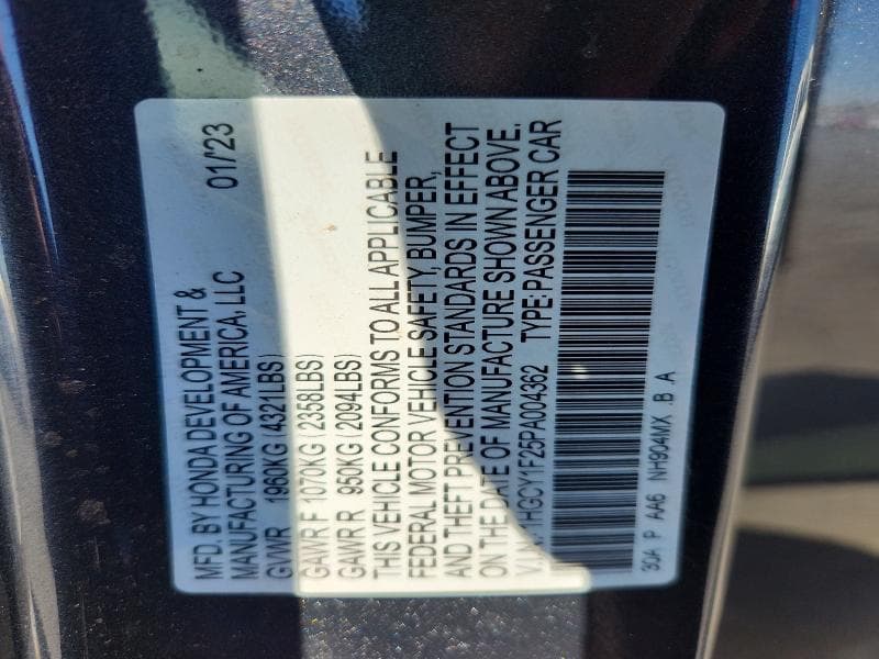 2023 HONDA ACCORD LX 12