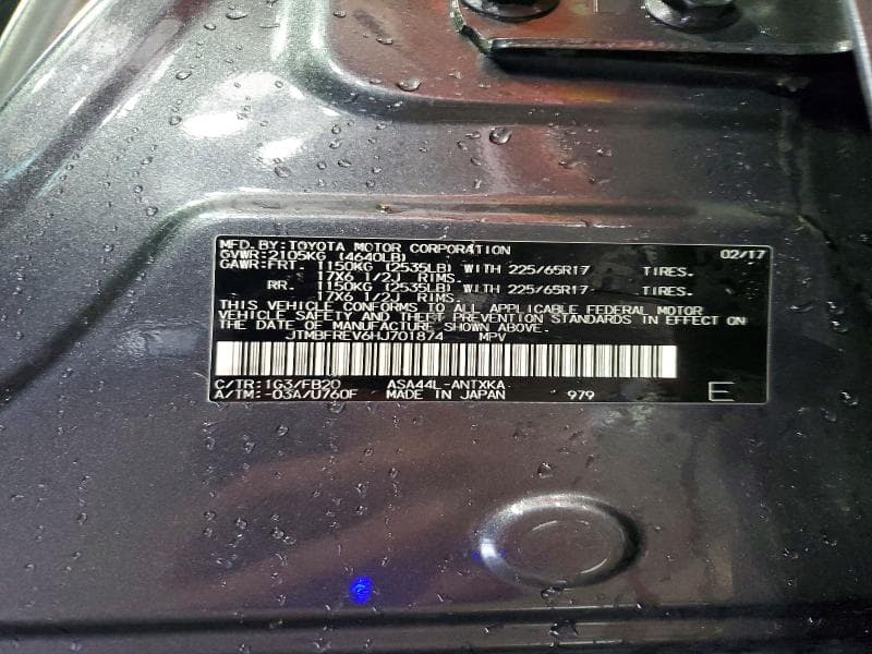 2017 TOYOTA RAV4 LE 14