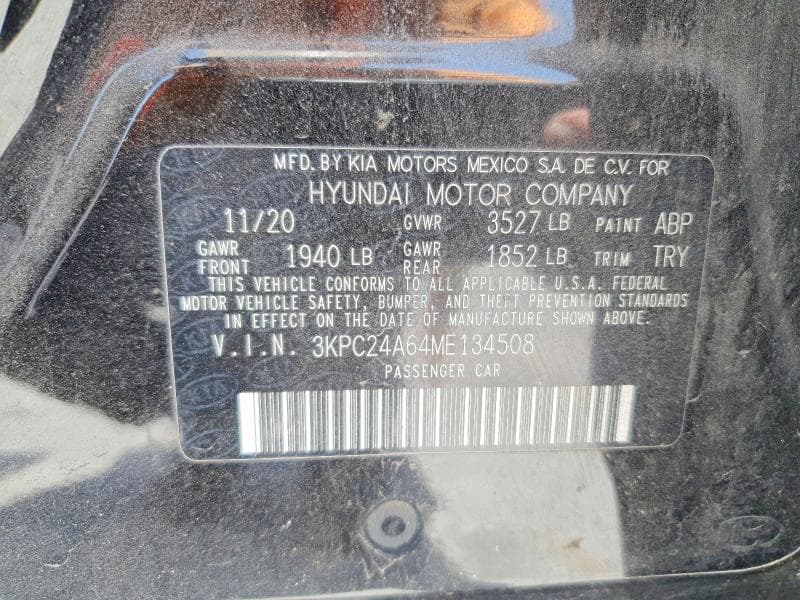 2021 HYUNDAI ACCENT SEL 12