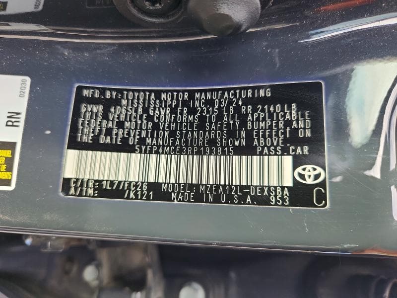 2024 TOYOTA COROLLA SE 12