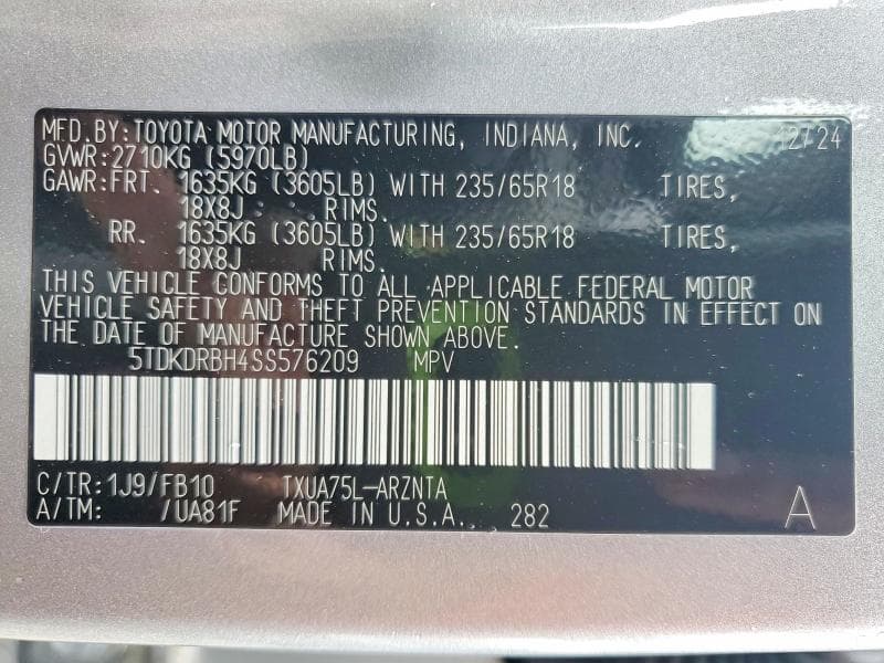 2025 TOYOTA HIGHLANDER LE 14
