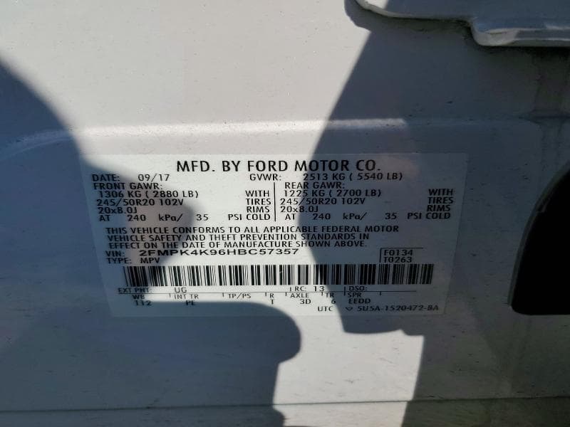 2017 FORD EDGE TITANIUM 12