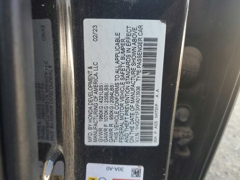 2023 HONDA ACCORD EX 13