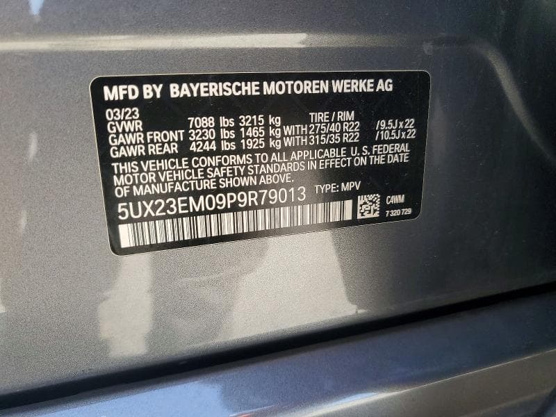 2023 BMW X7 XDRIVE40I 13