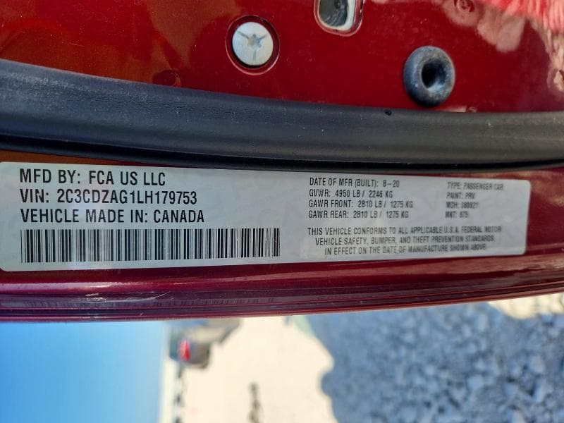 2020 DODGE CHALLENGER SXT 12