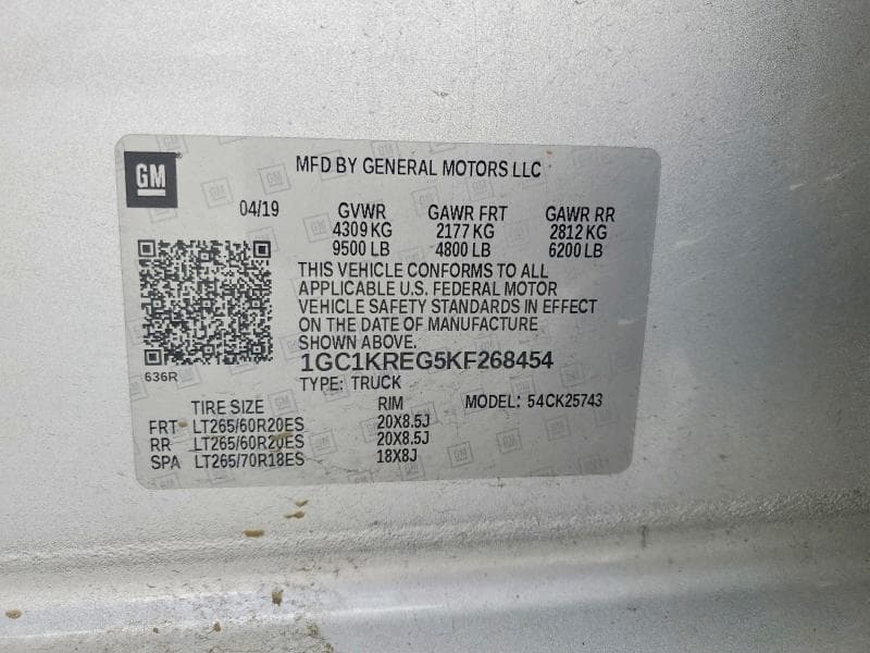 2019 CHEVROLET SILVERADO K2500 HEAVY DUTY 12