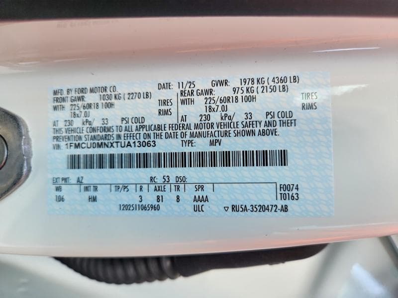 2026 FORD ESCAPE ST LINE 14