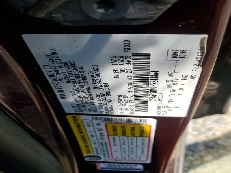 2017 FORD FUSION SE 12