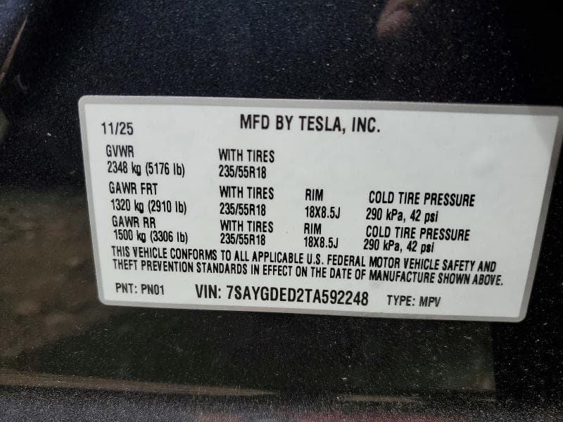 2026 TESLA MODEL Y 12