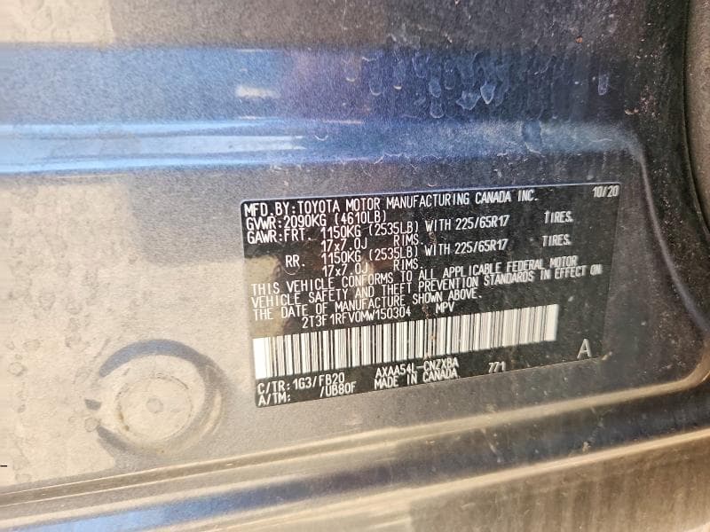 2021 TOYOTA RAV4 LE 13