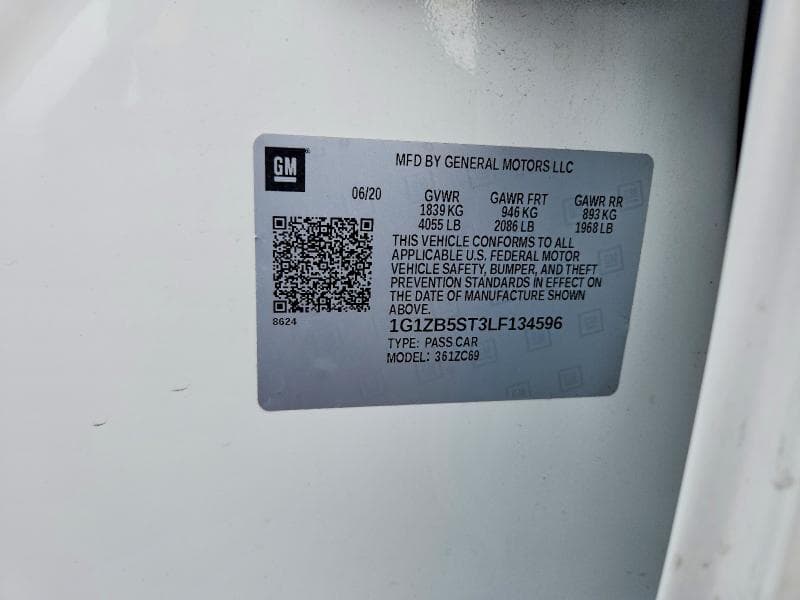 2020 CHEVROLET MALIBU LS 12