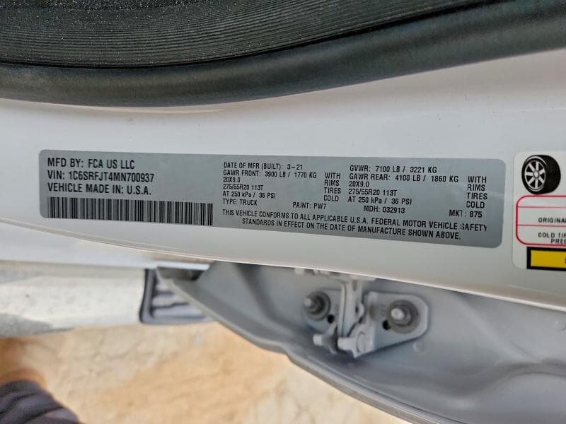 2021 RAM 1500 LARAMIE 12