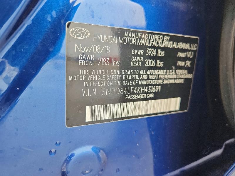 2019 HYUNDAI ELANTRA SEL 12