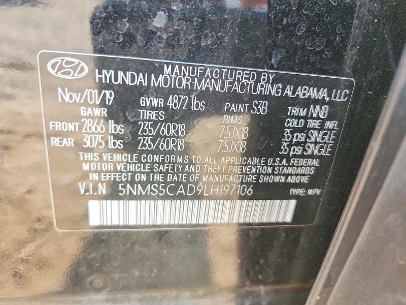 2020 HYUNDAI SANTA FE LIMITED 13
