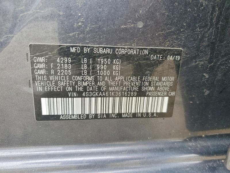 2019 SUBARU IMPREZA 12