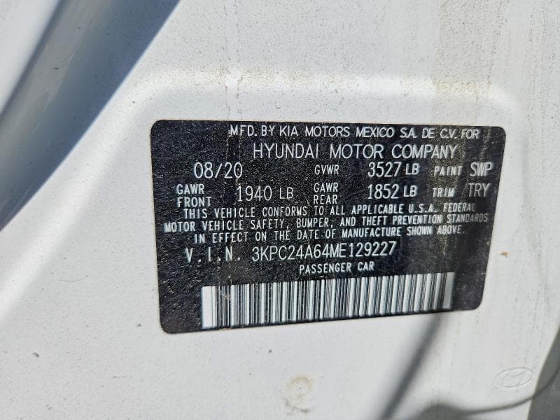 2021 HYUNDAI ACCENT 12
