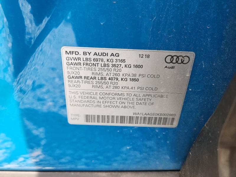 2019 AUDI E-TRON PRESTIGE 12