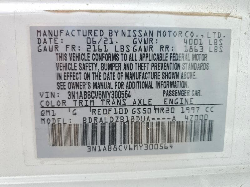 2021 NISSAN SENTRA SV 13