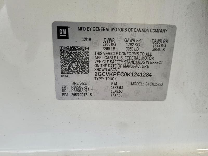 2019 CHEVROLET SILVERADO LD K1500 LT 12