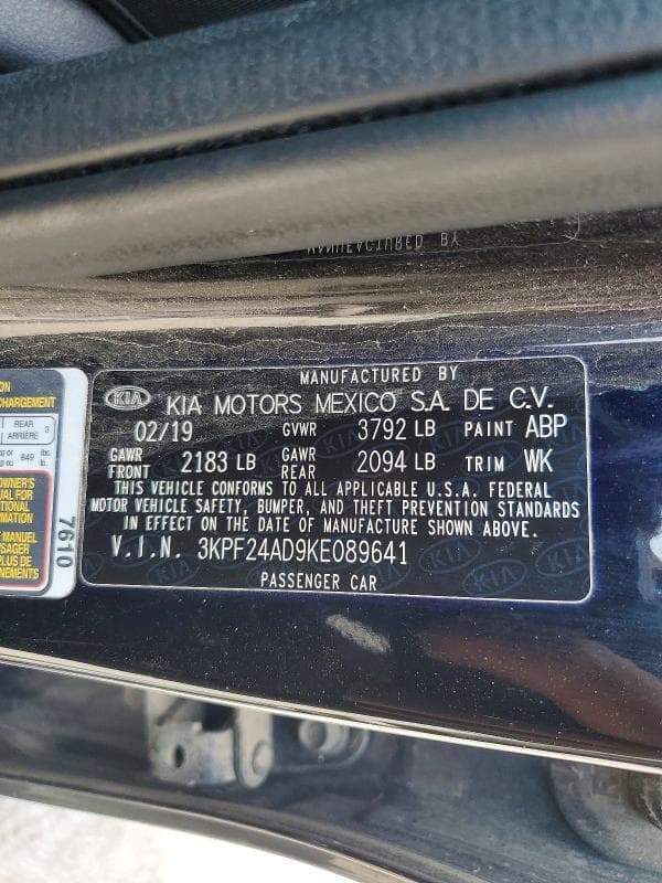 2019 KIA FORTE LXS 12