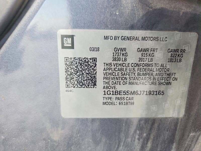 2018 CHEVROLET CRUZE LT 13