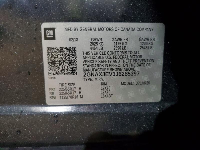 2018 CHEVROLET EQUINOX LT 12