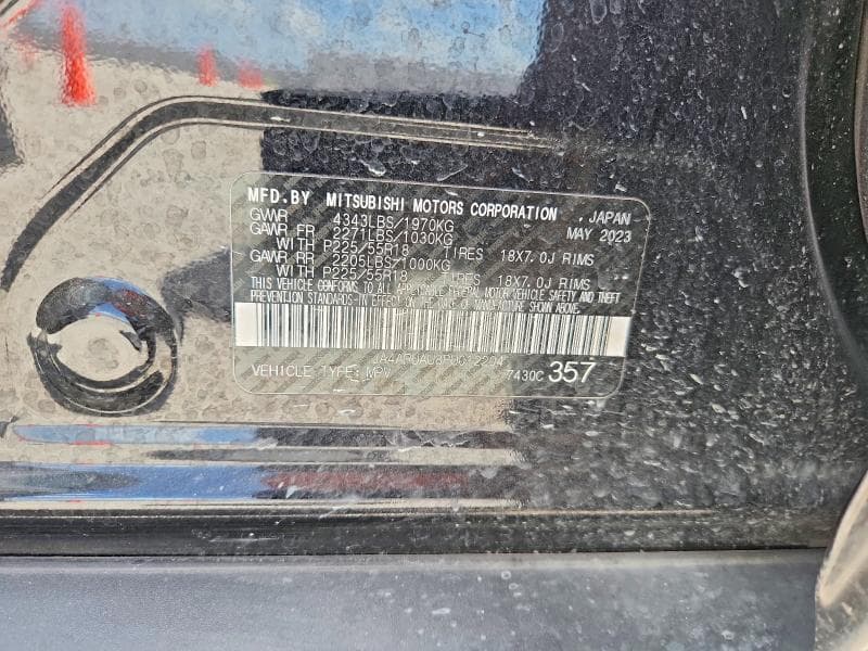 2023 MITSUBISHI OUTLANDER SPORT S/SE 12