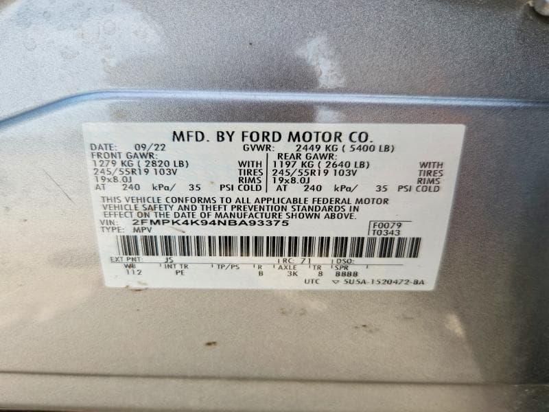 2022 FORD EDGE TITANIUM 13